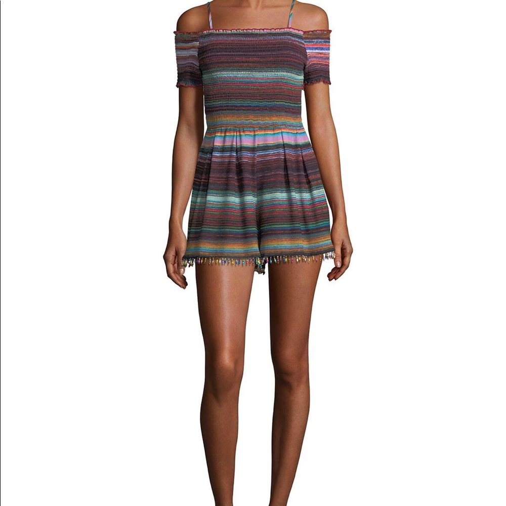 Iconic Nicole Miller smocked Romper